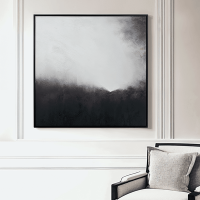 Bethany Monochrome Framed Square Canvas Wall Art Accessories 