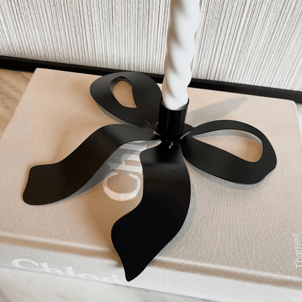 Black Bow Decorative Candlestick Holder Accessories 