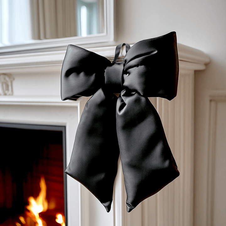 Black Satin Decorative Bow Accessories 