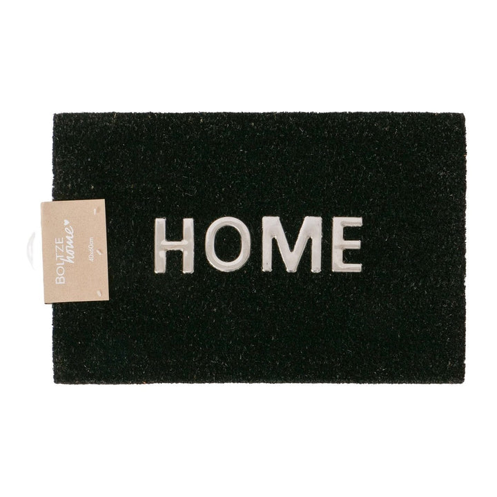 Black & Silver 'Home' Doormat Textiles 