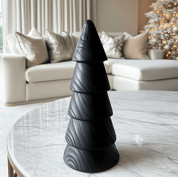 Black Wooden Decorative Festive Tree Ornament Accessories 
