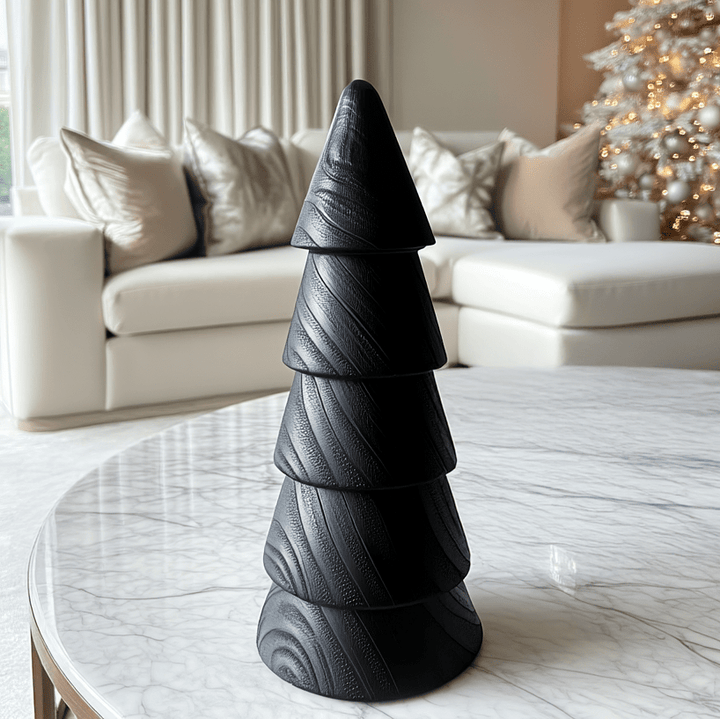 Black Wooden Decorative Festive Tree Ornament Accessories 