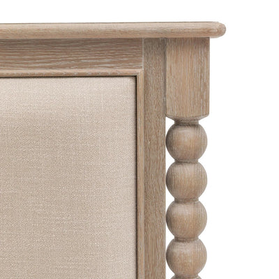 Blenheim Luxury Cream & Lightwashed Wood Upholstered Bed Beds and Headboards 