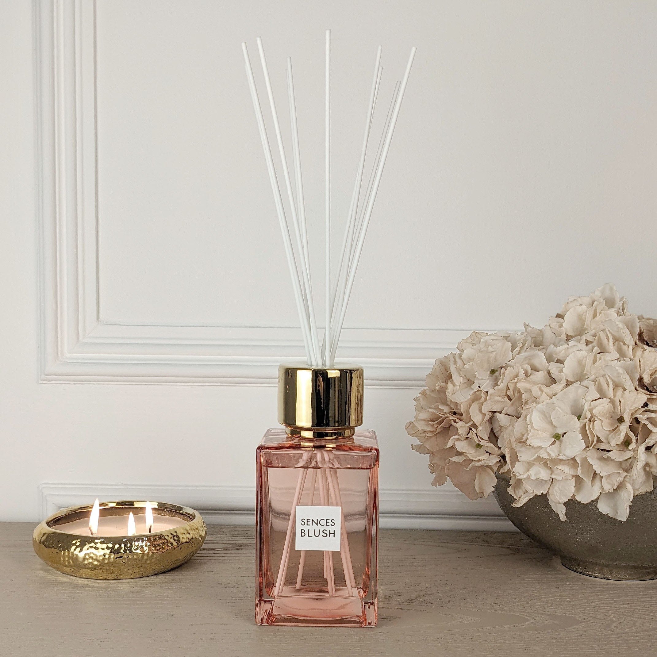 Blush Rose Scented Pink & Gold Large Reed Diffuser - 500ml – Rowen Homes