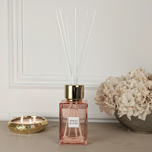 Blush Rose Scented Pink & Gold Large Reed Diffuser - 500ml Fragrance 