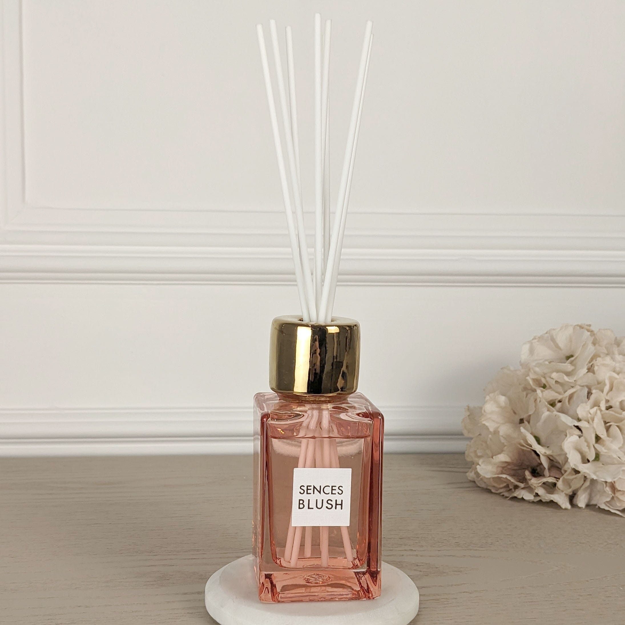 Pink Reed Diffuser Box Blush Rose Scented Pink & Gold Petite Reed Diffuser - 120ml – Rowen Homes