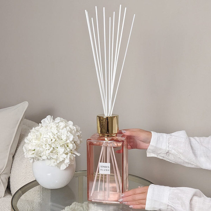 Blush Rose Scented Pink & Gold XL Reed Diffuser - 2200ml Fragrance 