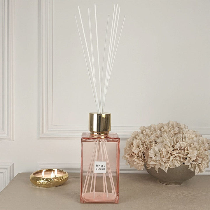 Blush Rose Scented Pink & Gold XL Reed Diffuser - 2200ml Fragrance 