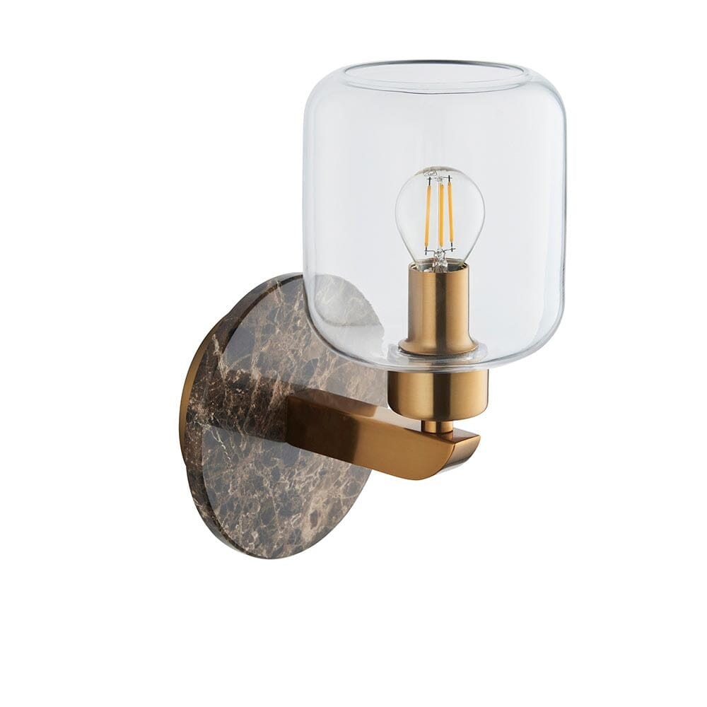 Bonnie Brown Marble & Glass Wall Light Lighting 