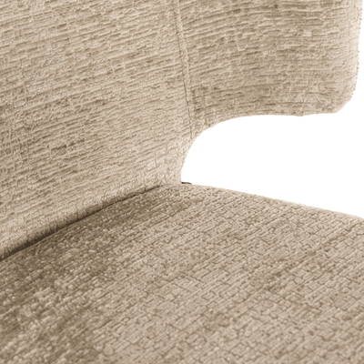Bourton Beige Chenille Bar Stool with Black Legs Furniture 