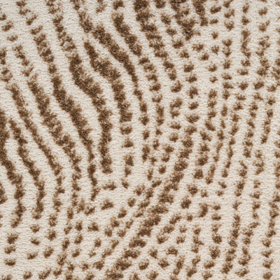 Braun Beige & Brown Swirl Pattern Abstract Rug 