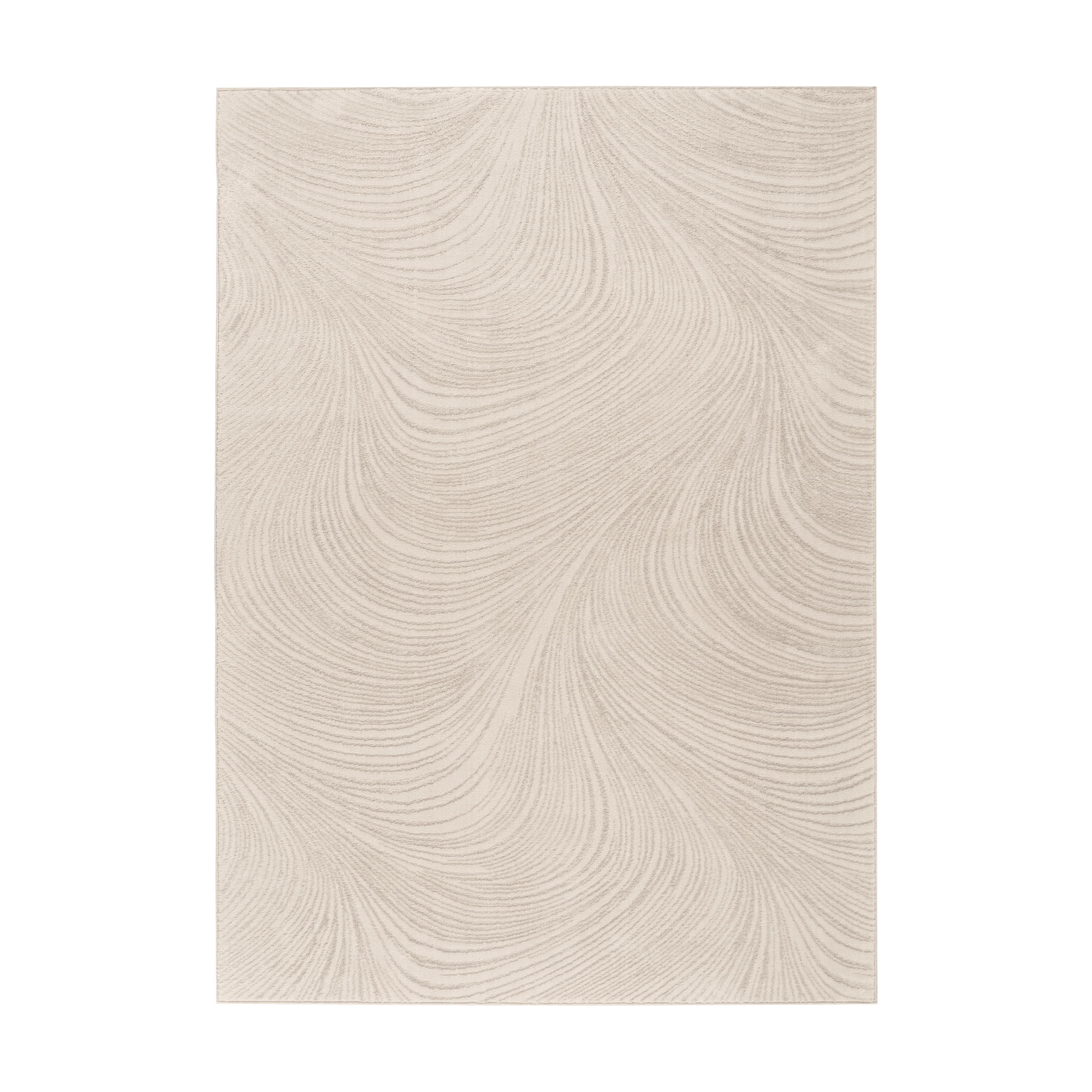 Braun Beige Swirl Pattern Abstract Rug 