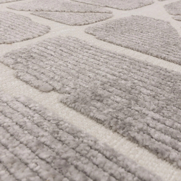 Braylin Grey & Cream Abstract Rug 