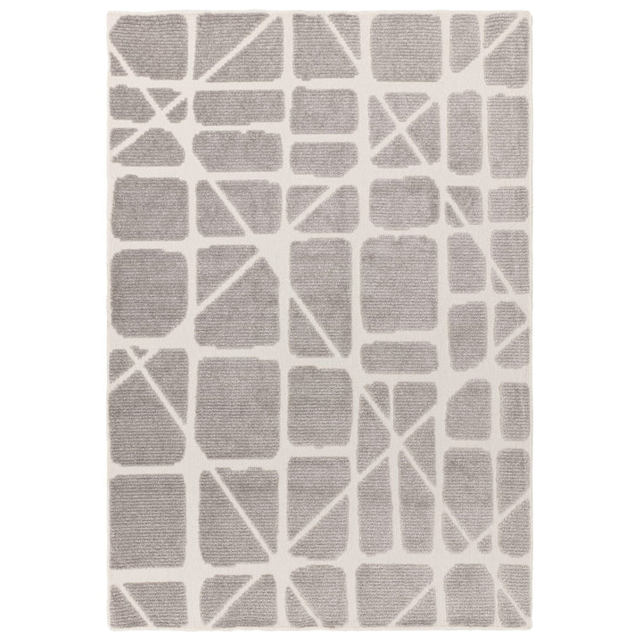 Braylin Grey & Cream Abstract Rug 