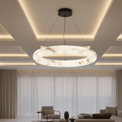 Brenta Faux Marble Circular LED Ceiling Light Lighting 