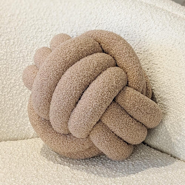 Briella Mocha Decorative Knot Cushion Textiles 