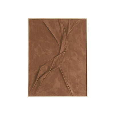 Brisa Terracotta Textured Canvas Wall Art with Wooden Frame Accessories 