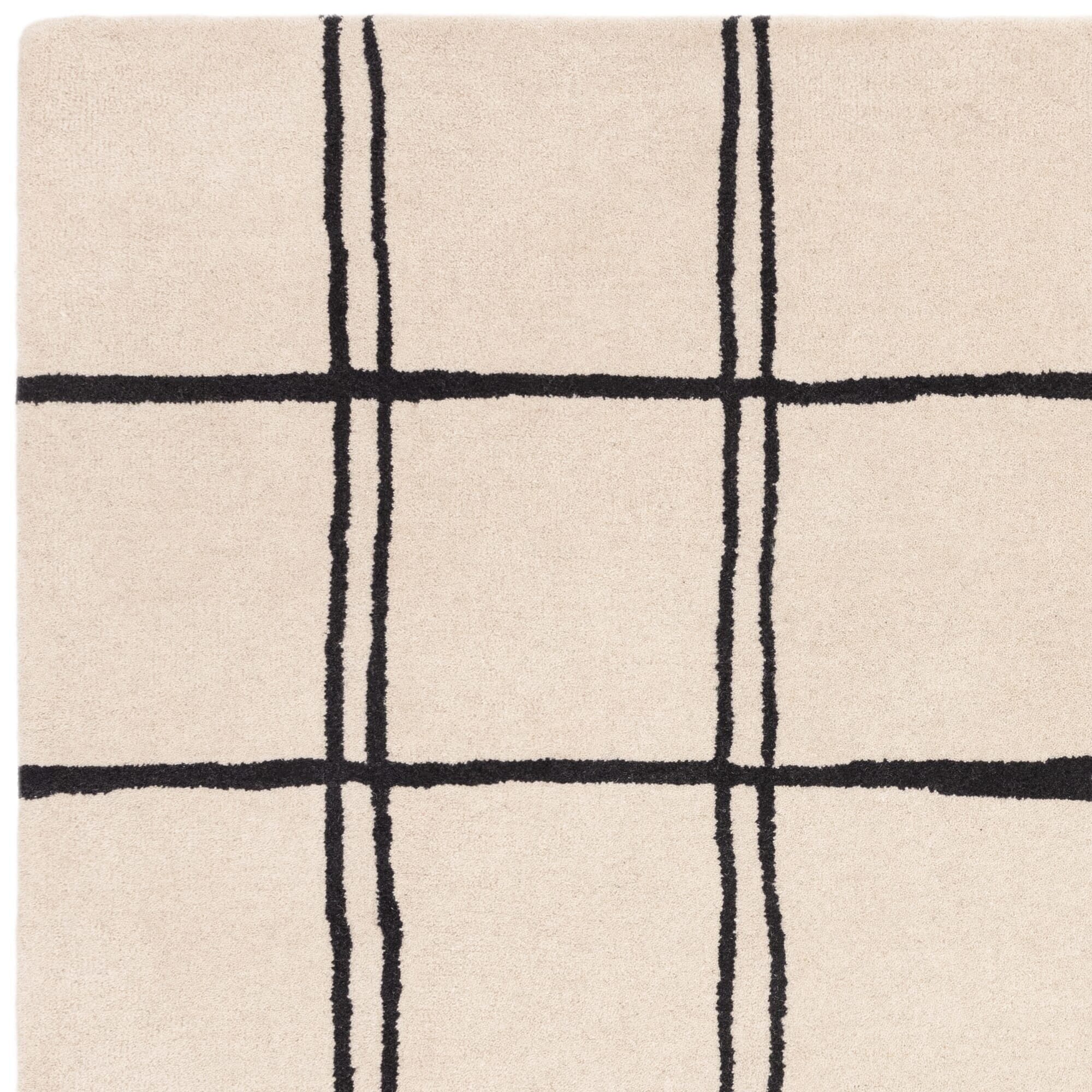 Brisbane Cream Pattern Monochrome Rug 