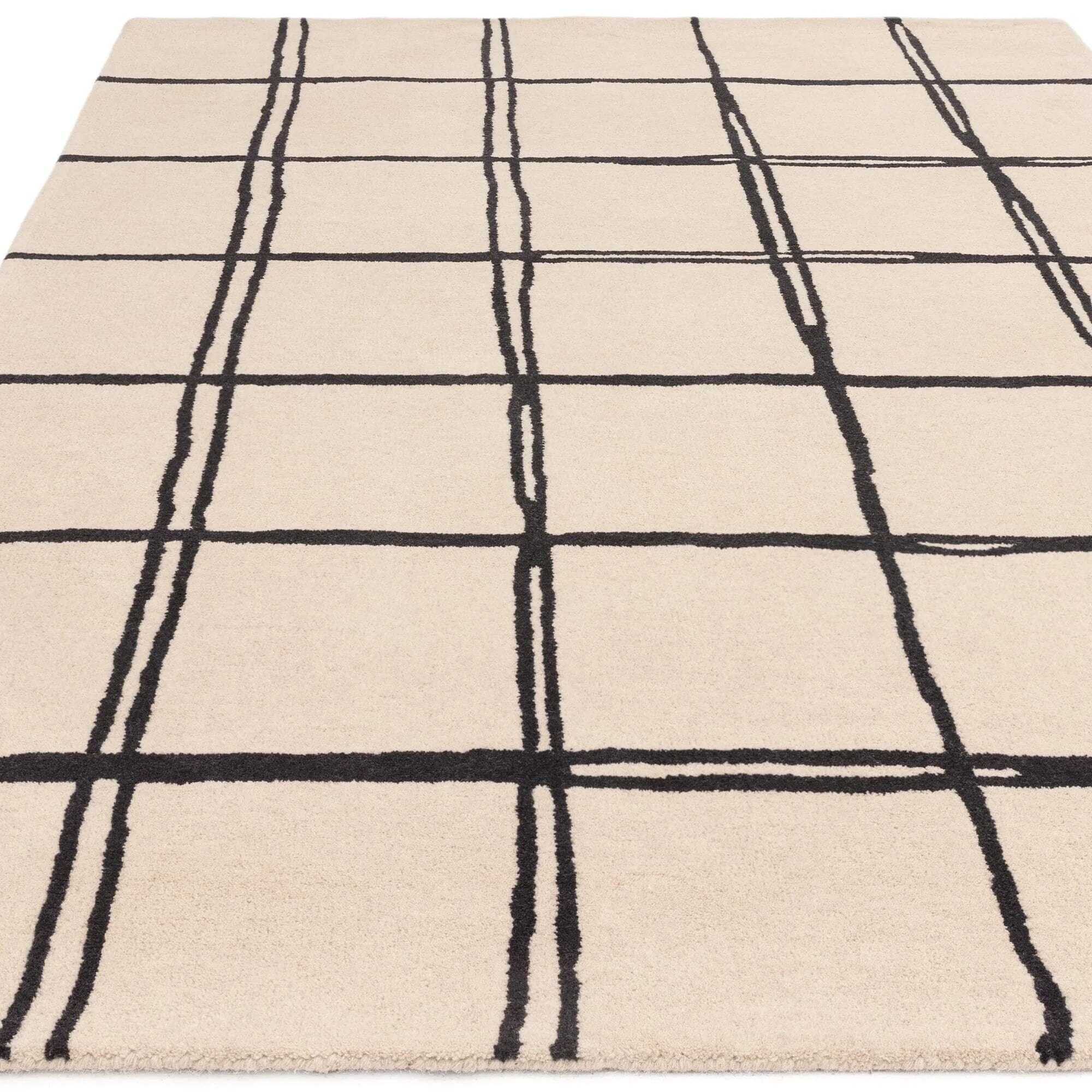 Brisbane Cream Pattern Monochrome Rug 