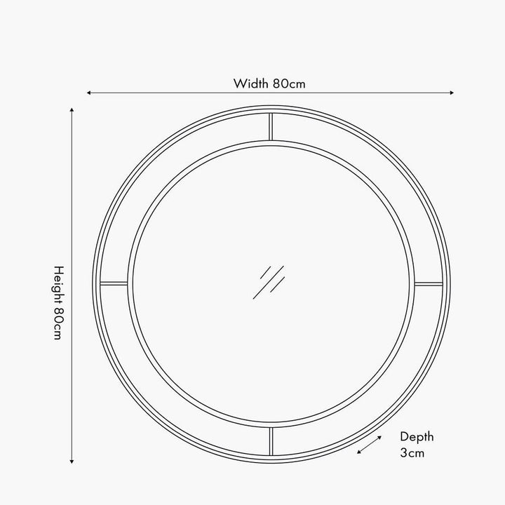 Bronx Antique Bronze Round Wall Mirror Accessories 