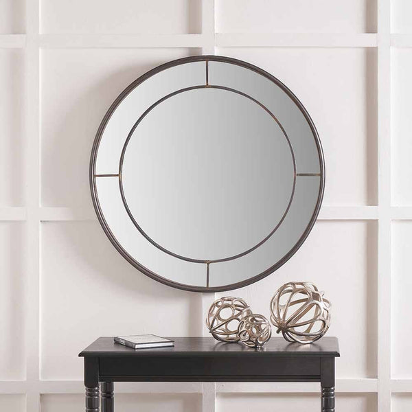 Bronx Antique Bronze Round Wall Mirror Accessories 