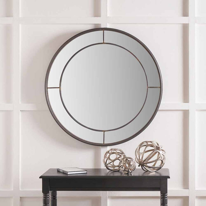 Bronx Antique Bronze Round Wall Mirror Accessories 