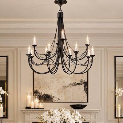Brooke Black 12 Light Pendant Ceiling Light Lighting 