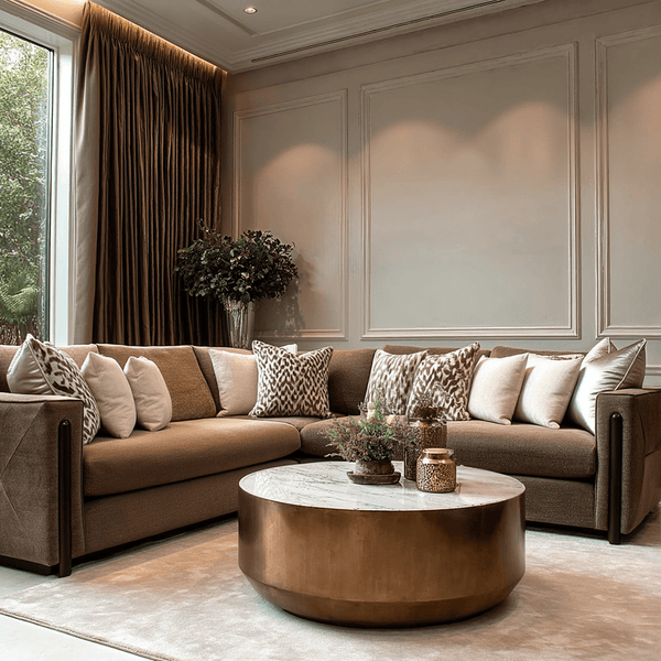 Brooklyn Espresso Velvet Sofa Range with Walnut Leg Detail Sofa 