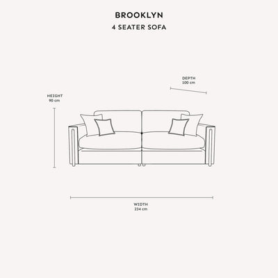 Brooklyn Ivory Textured Chenille Sofa Range with Walnut Leg Detail 3 Seater 