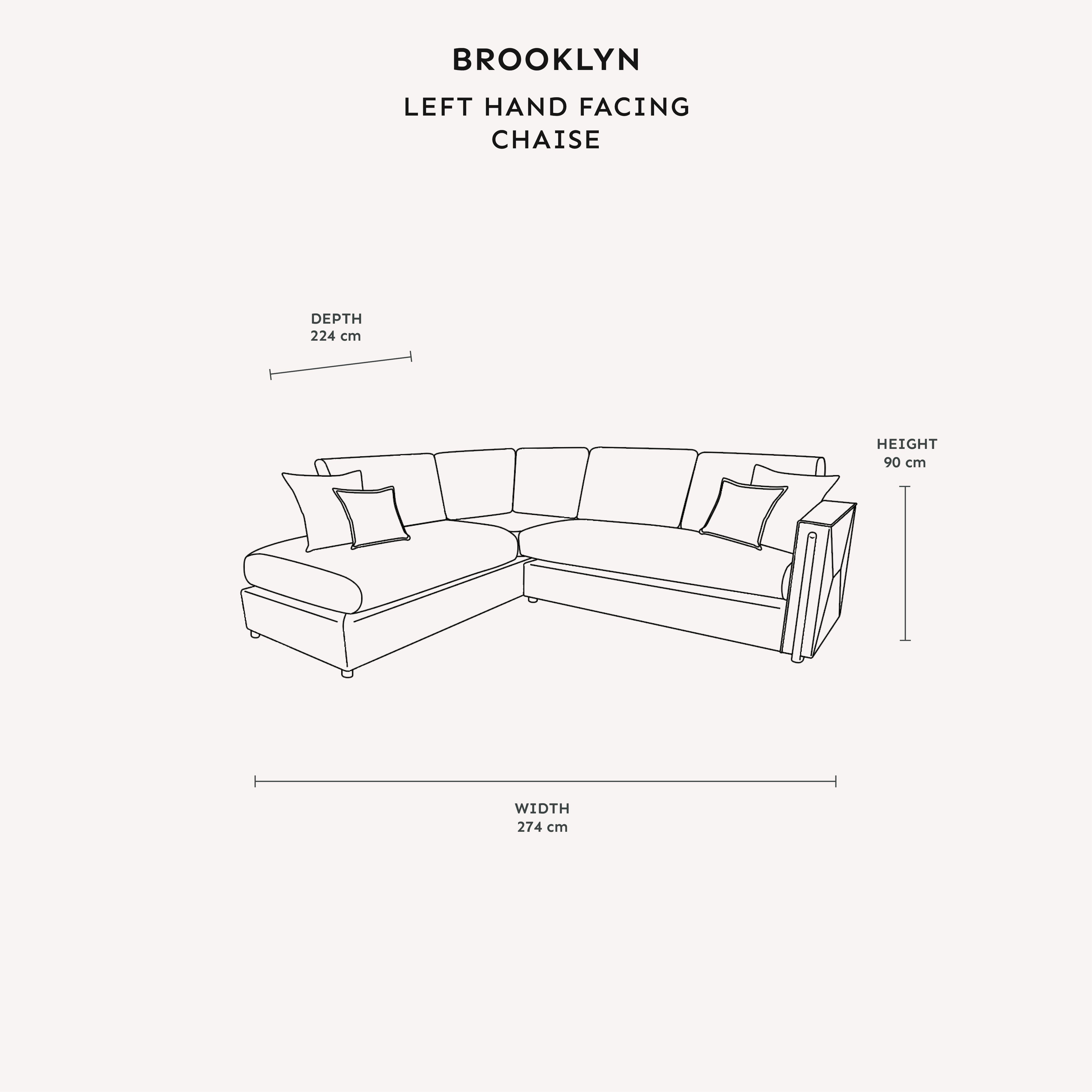 Brooklyn Ivory Textured Chenille Sofa Range with Walnut Leg Detail 