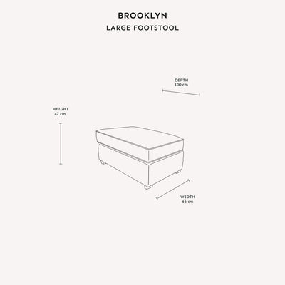 Brooklyn Ivory Textured Chenille Sofa Range with Walnut Leg Detail Large Footstool 