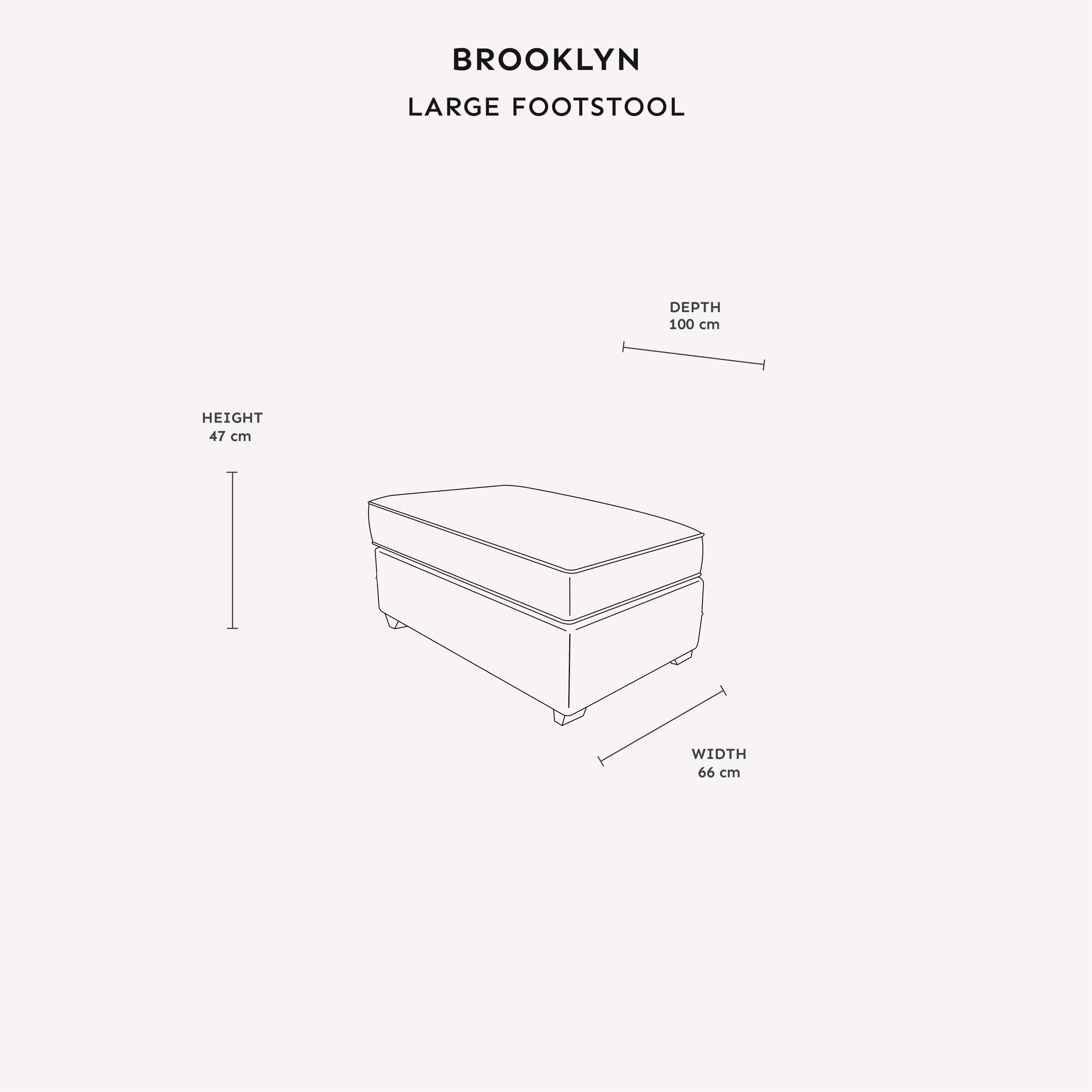 Brooklyn Ivory Textured Chenille Sofa Range with Walnut Leg Detail Large Footstool 