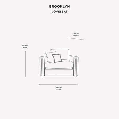 Brooklyn Ivory Textured Chenille Sofa Range with Walnut Leg Detail Love Seat 
