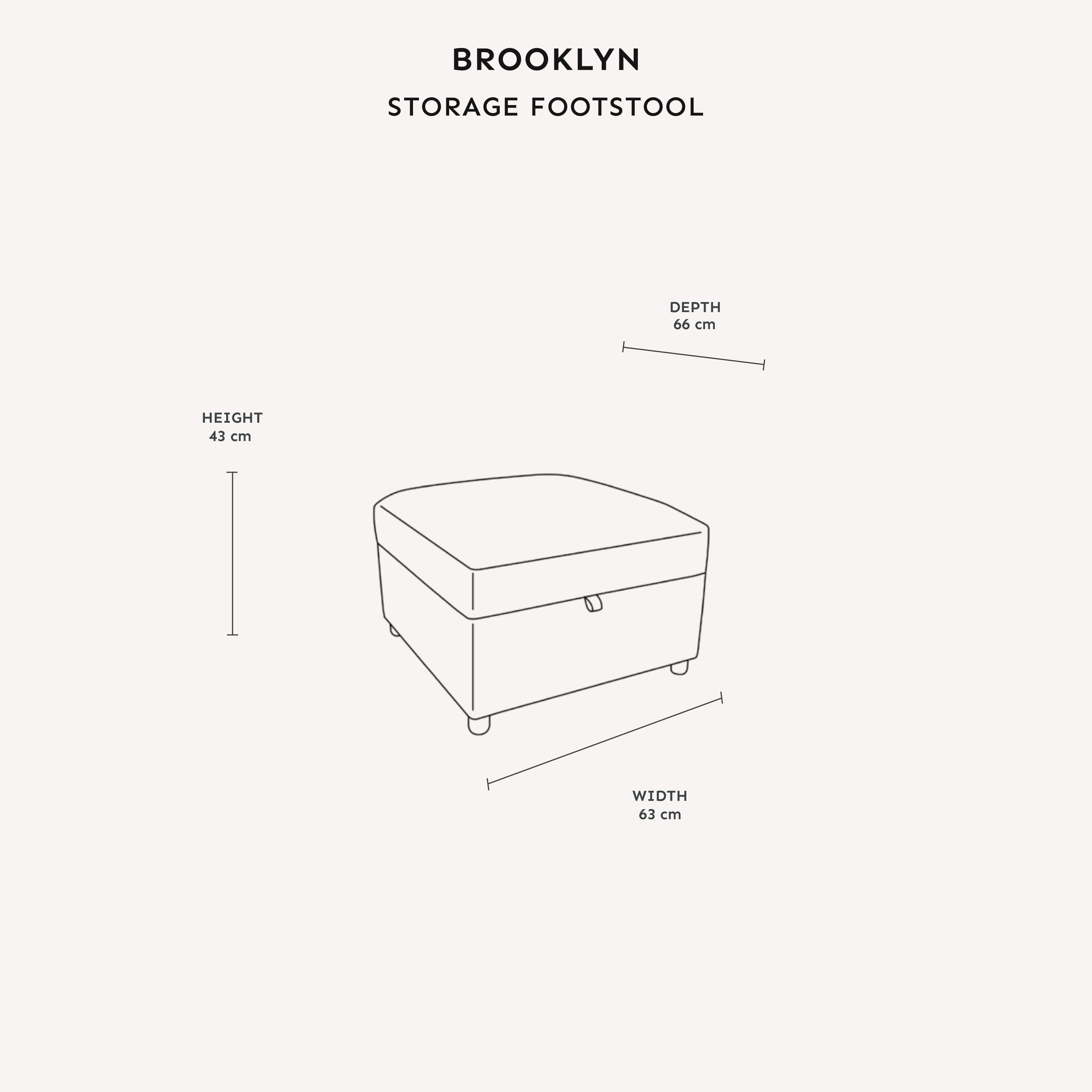 Brooklyn Ivory Textured Chenille Sofa Range with Walnut Leg Detail Storage Footstool 
