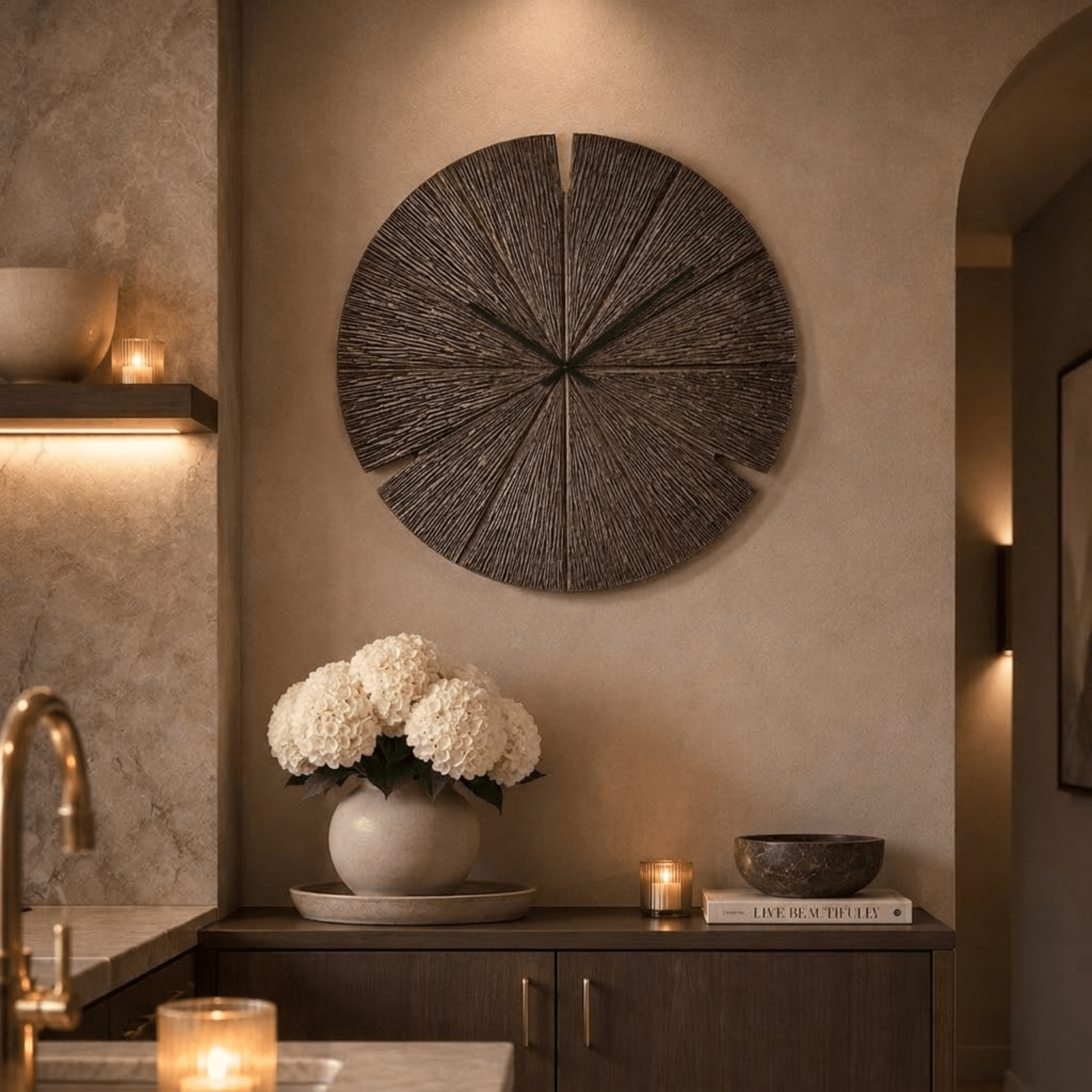 Brooklynn Bronze Decorative Wall Clock Accessories 