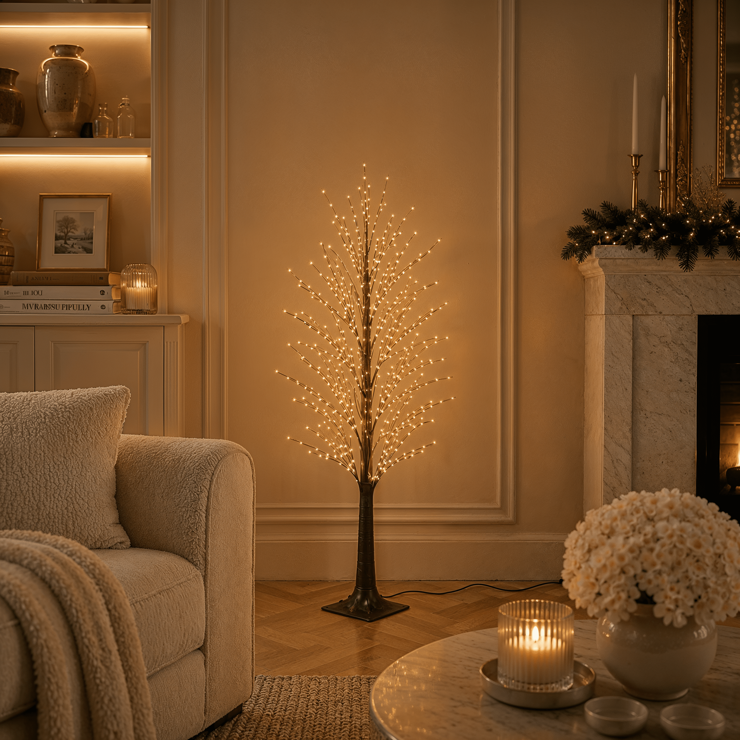 Brown Prelit LED Tree - 150cm Accessories 