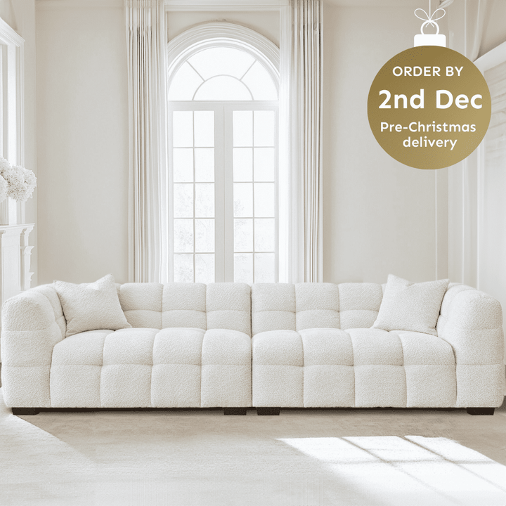 Bubble Oatmeal Boucle 4 Seater Sofa Sofa 