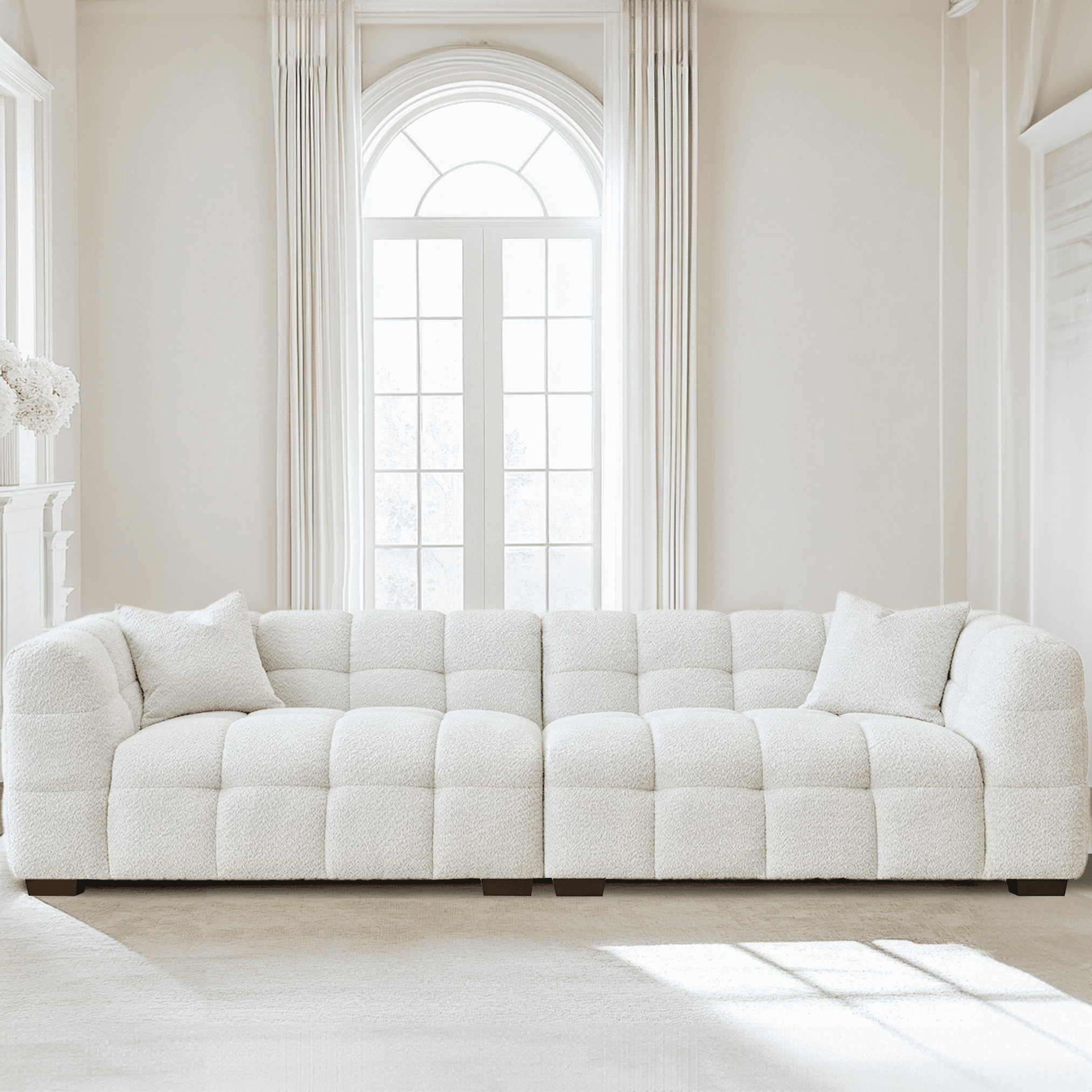 Bubble Oatmeal Boucle 4 Seater Sofa – Rowen Homes