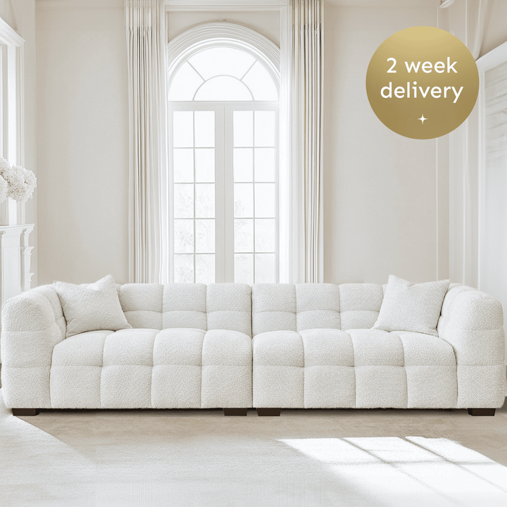 Bubble Oatmeal Boucle 4 Seater Sofa Sofa 