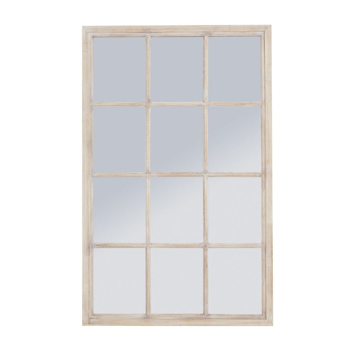 Burghley Washed Wood Medium Window Wall Mirror Accessories 