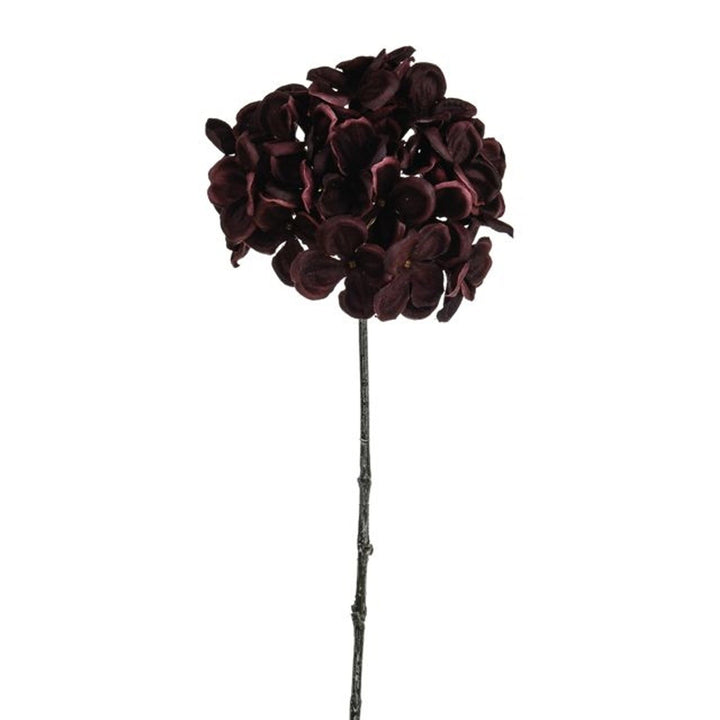 Burgundy Faux Hydrangea Single Stem Floral Accessories 