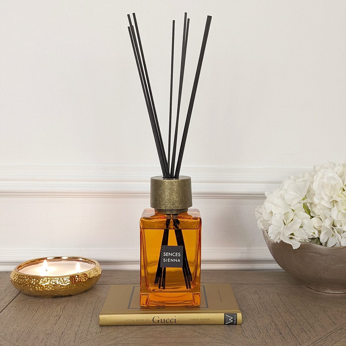 Burnt Orange & Gold Large Reed Diffuser - 500ml Fragrance 