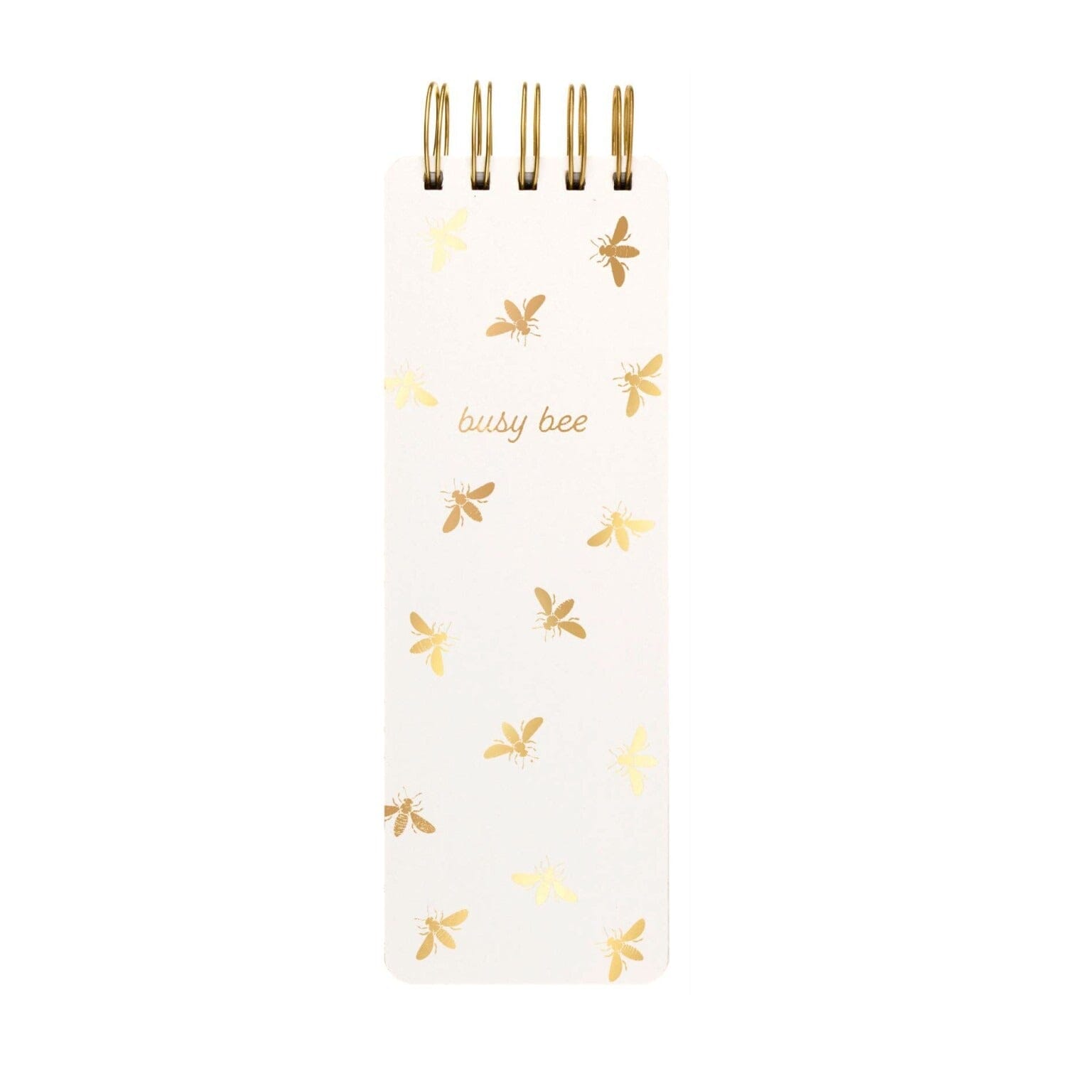 Busy Bee Cream & Gold Lined Memo List Notebook Accessories 