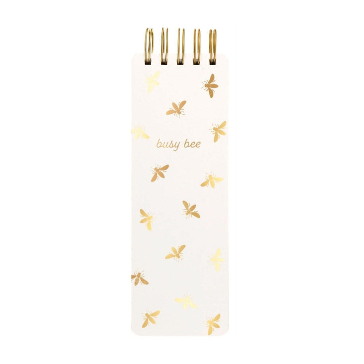 Busy Bee Cream & Gold Lined Memo List Notebook Accessories 