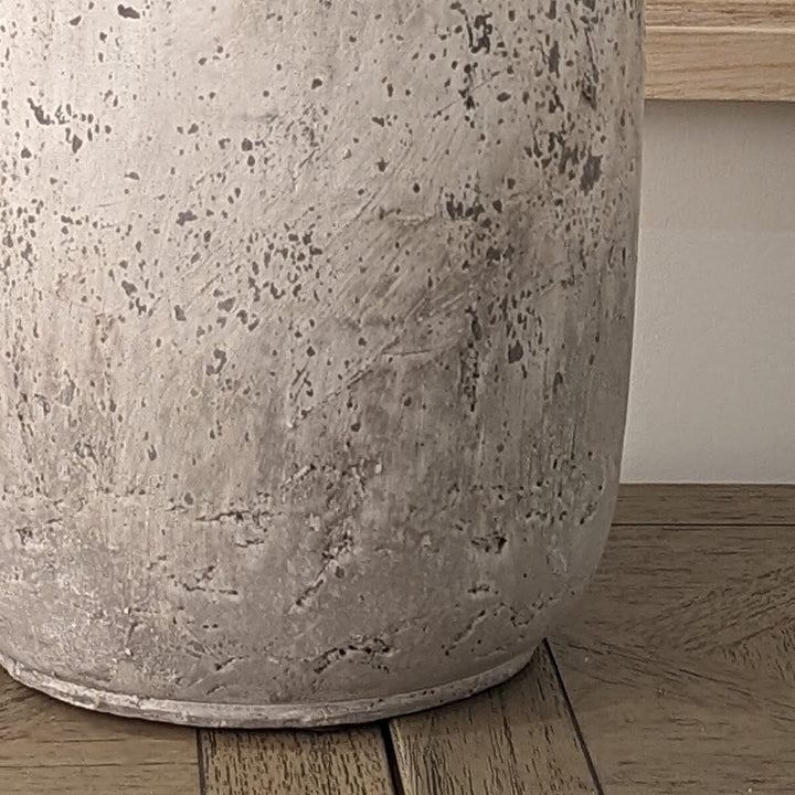 Buxton Neutral Distressed Tall Stone Vase Accessories 