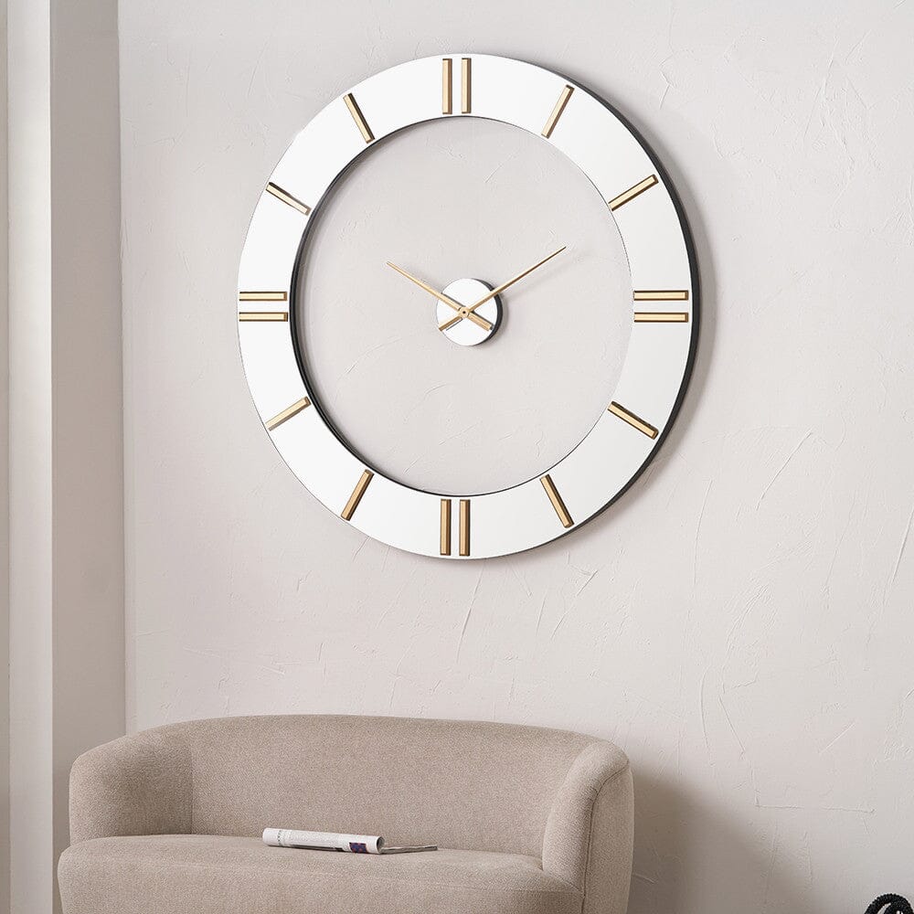Cadence Large Mirrored & Round Wall Mirror