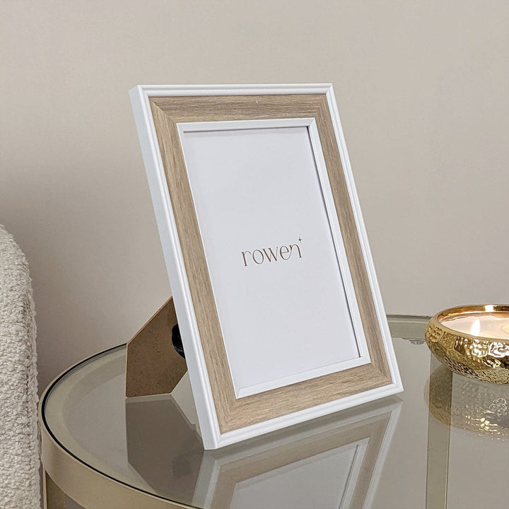 Calista Natural Wooden & White Photo Frame - 5x7" Accessories 