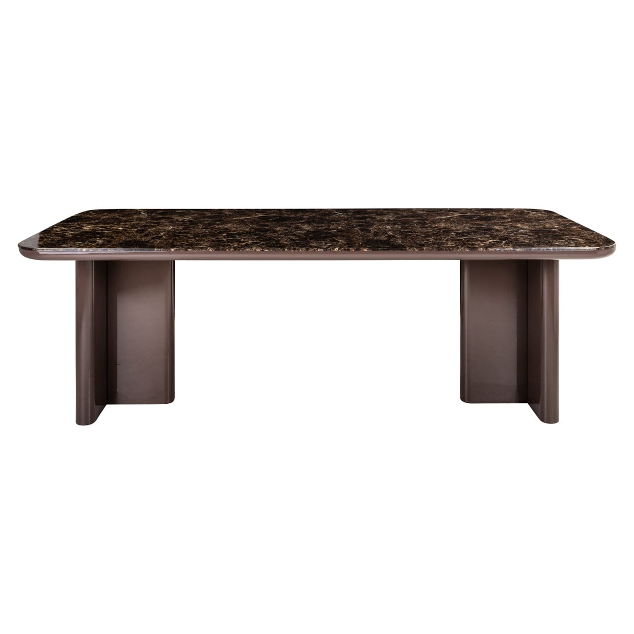 Calvin Dark Chocolate Dining Table with Ceramic Marble Top Furniture 
