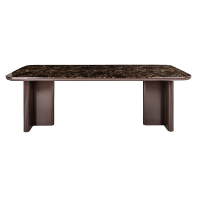 Calvin Dark Chocolate Dining Table with Ceramic Marble Top Furniture 