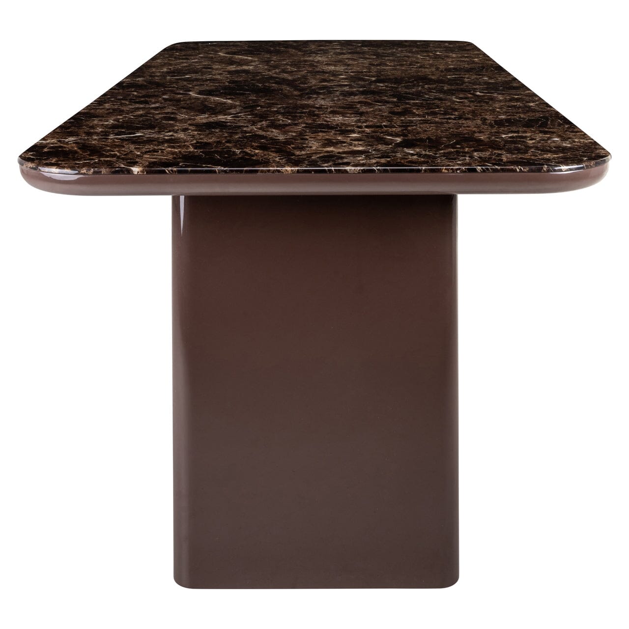 Calvin Dark Chocolate Dining Table with Ceramic Marble Top Furniture 
